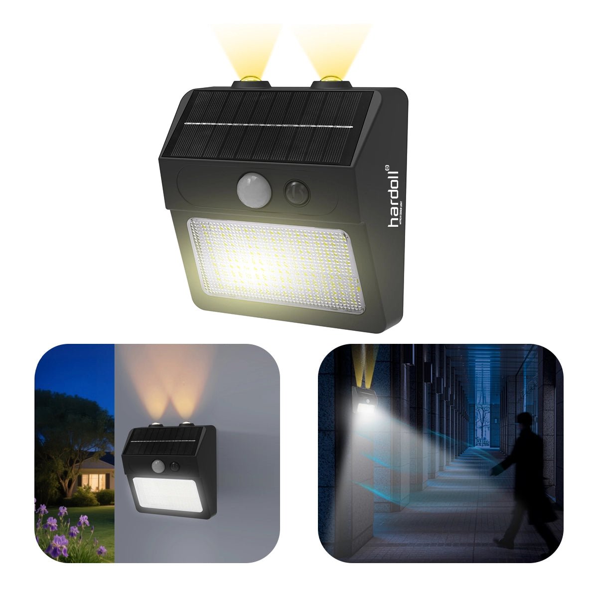 NovusTech Solar Wall Lights Outdoor – Motion Sensor
