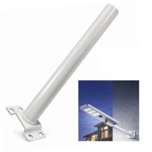 NovusTech Wall Arm 48 cm White Iron Pole – For Solar Light and Outdoor Use