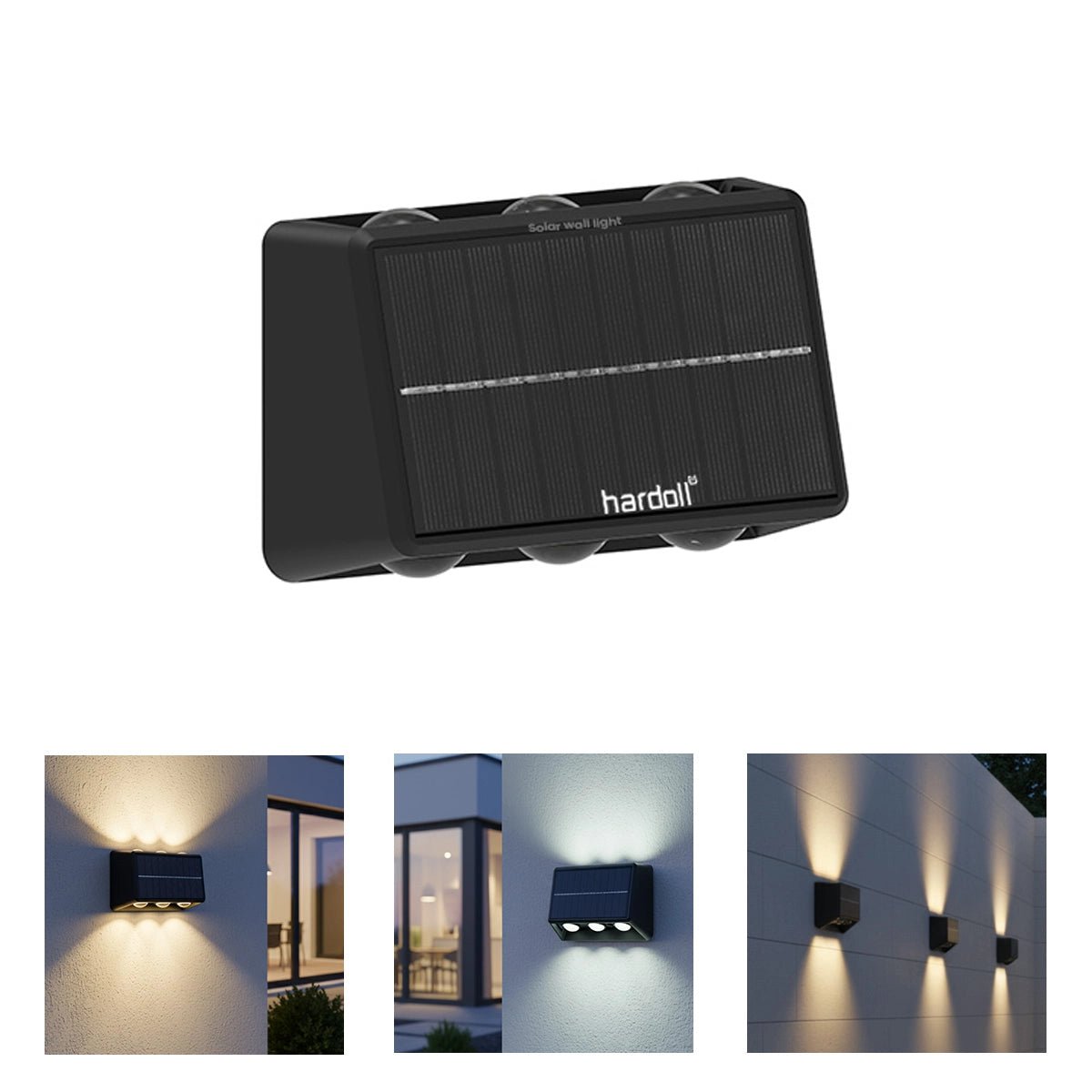 NovusTech 6 LED Solar Wall Lights – Outdoor Waterproof
