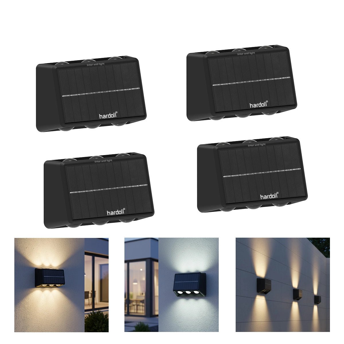 NovusTech 6 LED Solar Wall Lights – Outdoor Waterproof - Image 5