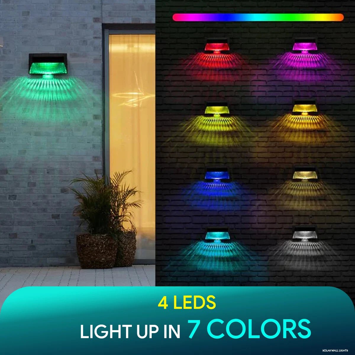 NovusTech LED Solar Wall Light – Outdoor Waterproof Decorative | Solar Light for Home & Garden India - Image 7
