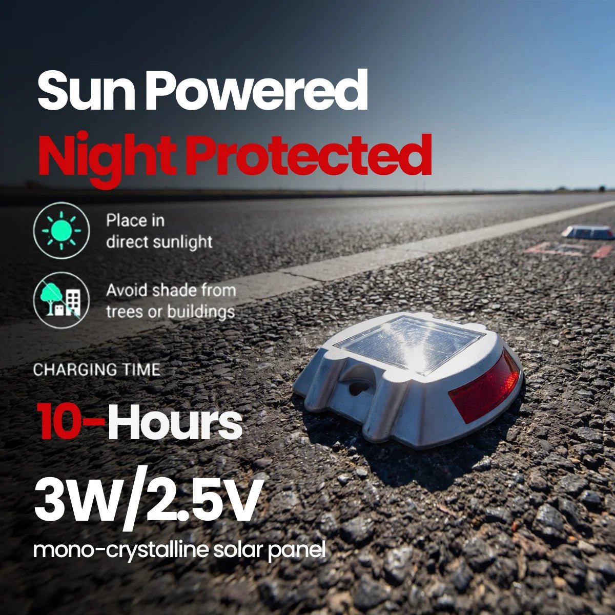 NovusTech Solar Road Stud Light – 6 LED - Image 2