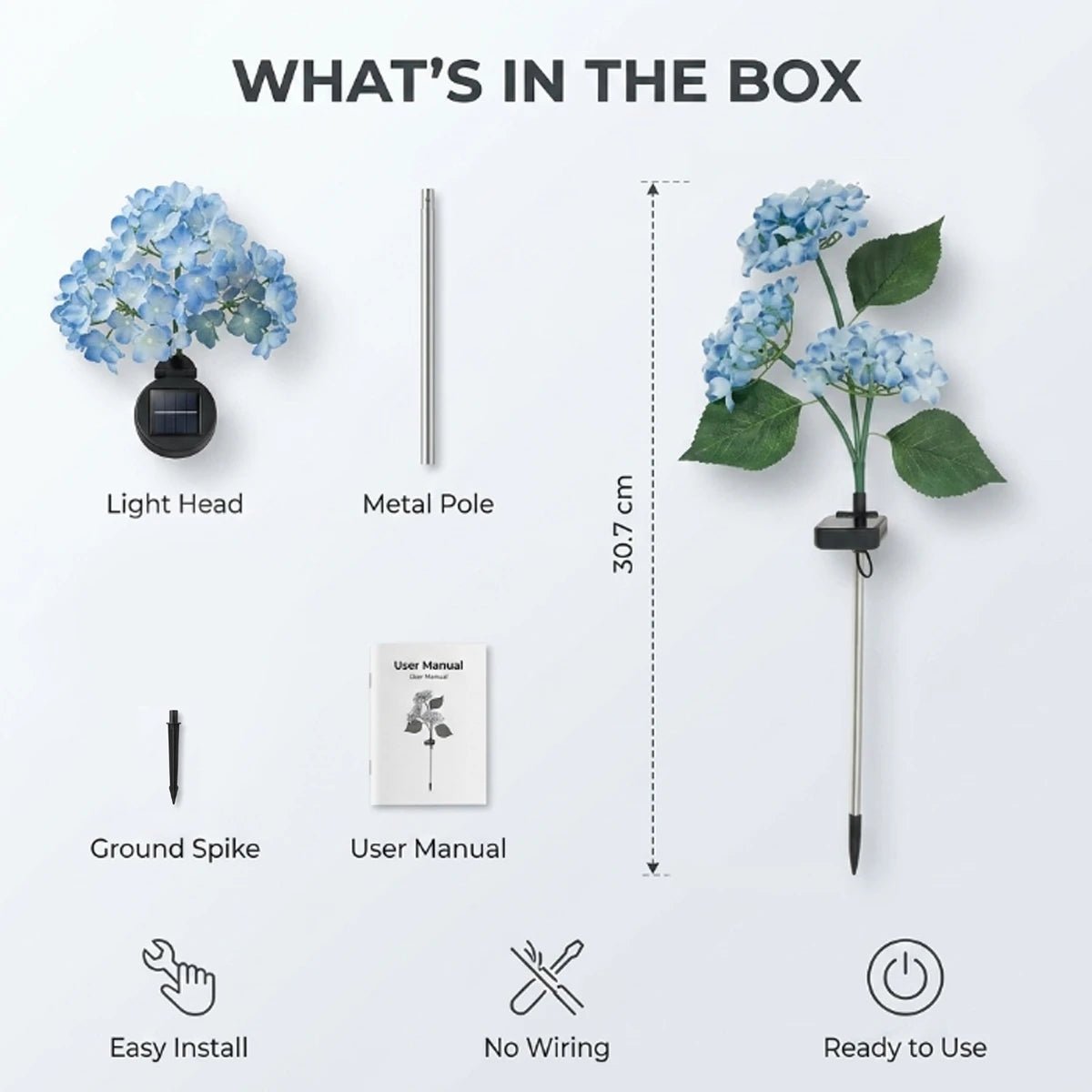 NovusTech Solar Hydrangea Flower Decorative Light – RGB - Image 4