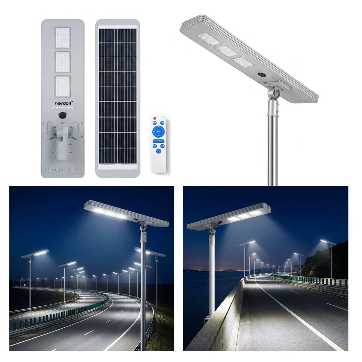 NovusTech 200W All-in-One Solar Street Light – Aluminium Body