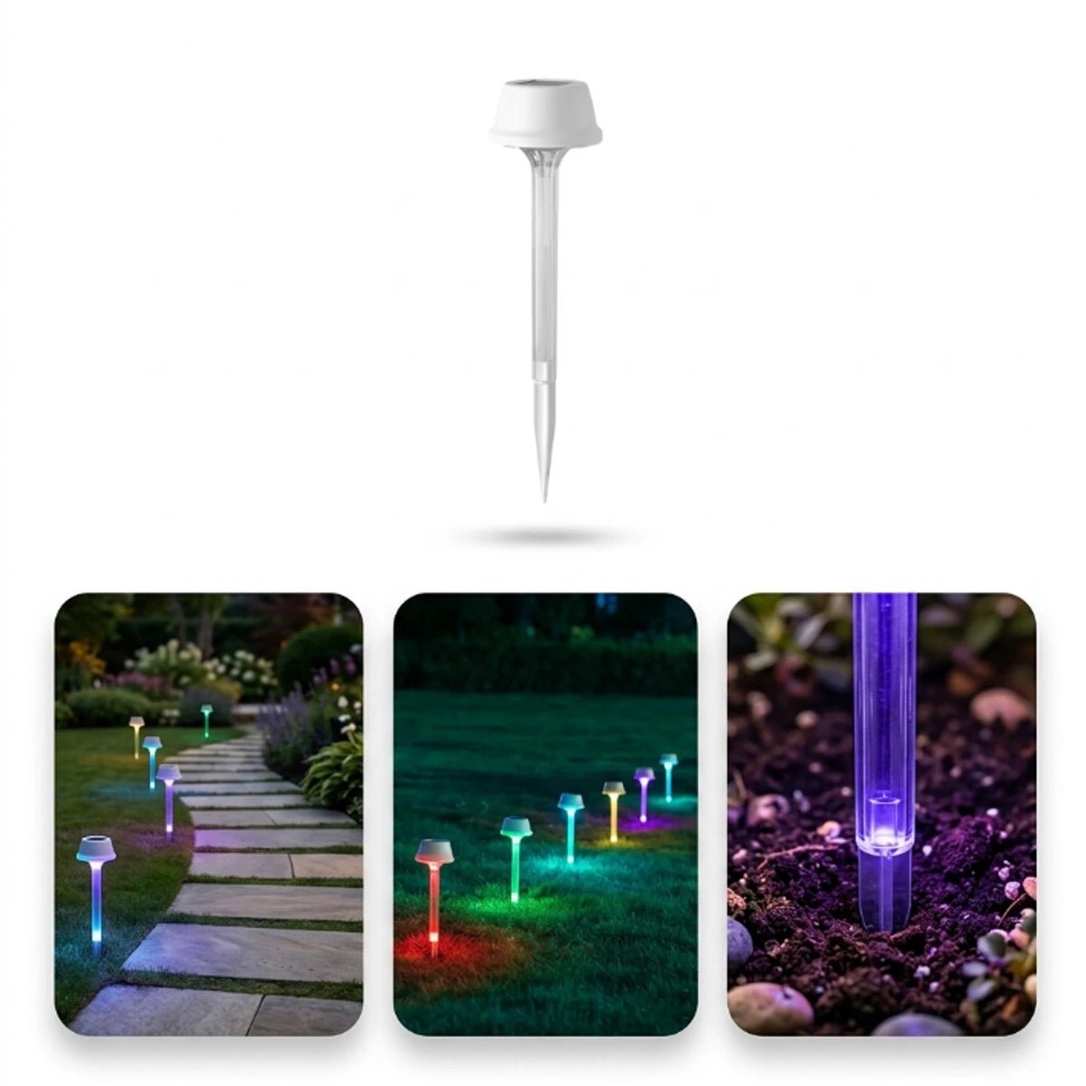 NovusTech Solar Spike Decorative Light – RGB Color