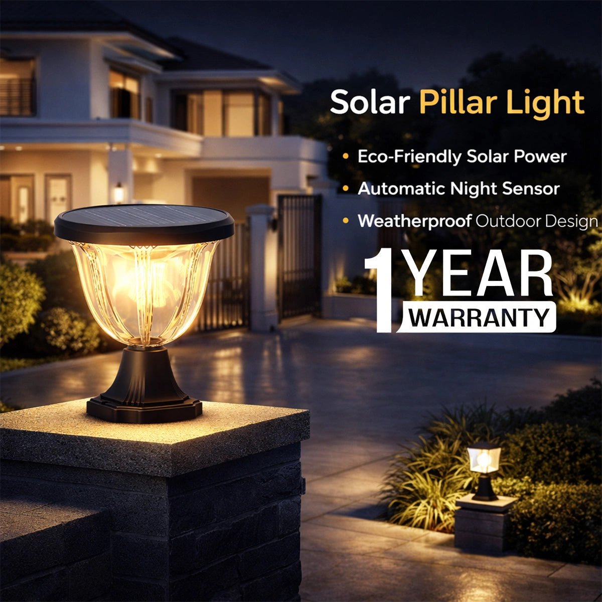 NovusTech Solar Gate Light 72 LED – Outdoor Garden Pillar Lamp with LiFePO4 Battery - Image 8