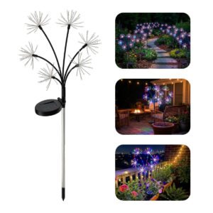 NovusTech Solar Power Lights for Outside – Multicolor Fireworks Decorative | Solar Light for Garden & Pathway India
