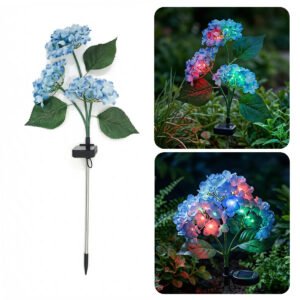 NovusTech Solar Hydrangea Flower Decorative Light – RGB