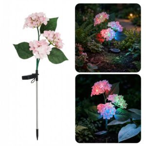 NovusTech Solar Hydrangea Flower Decorative Light – RGB