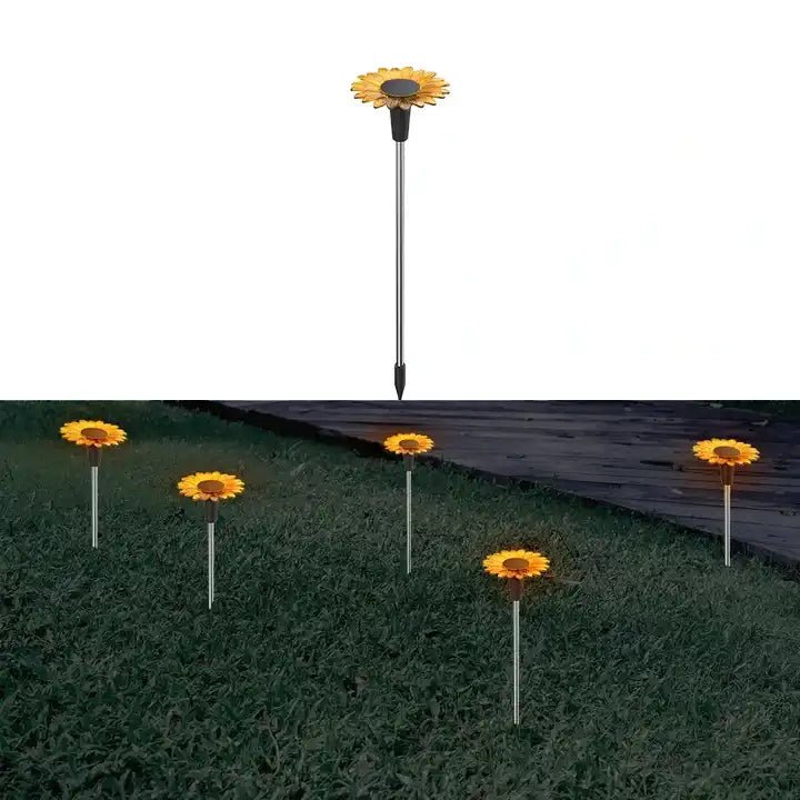 NovusTech Solar Sunflower Garden Decoration Light – Outdoor Waterproof | Solar Light for Home India Warm White