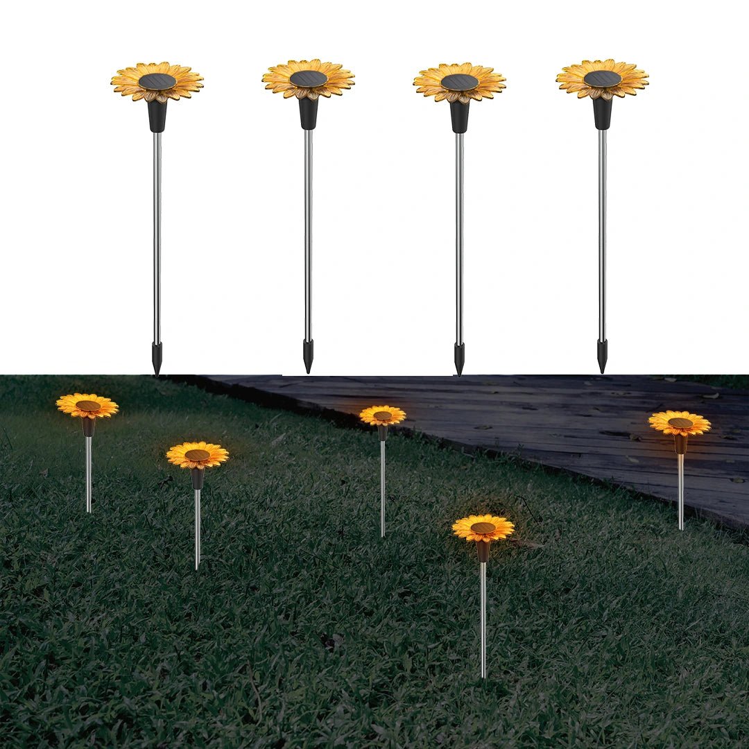 NovusTech Solar Sunflower Garden Decoration Light – Outdoor Waterproof | Solar Light for Home India Warm White - Image 6