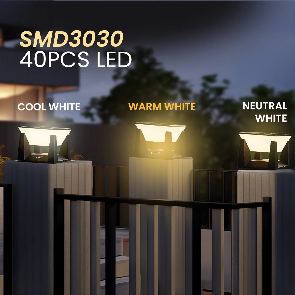 NovusTech 40 LED Solar Outdoor Light – Tri-Color - Image 4