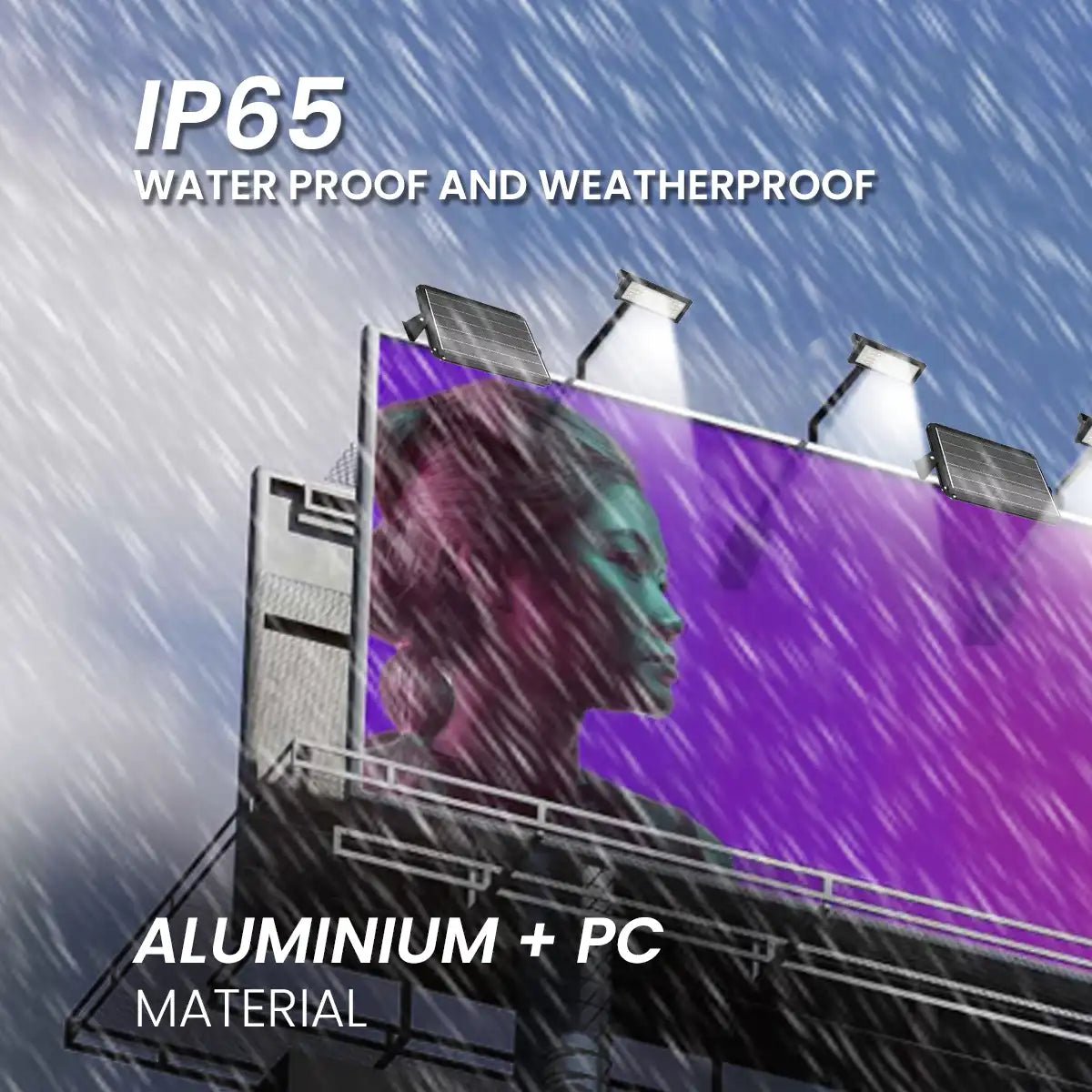 NovusTech 140W Solar Billboard Light – Aluminium+PC - Image 3