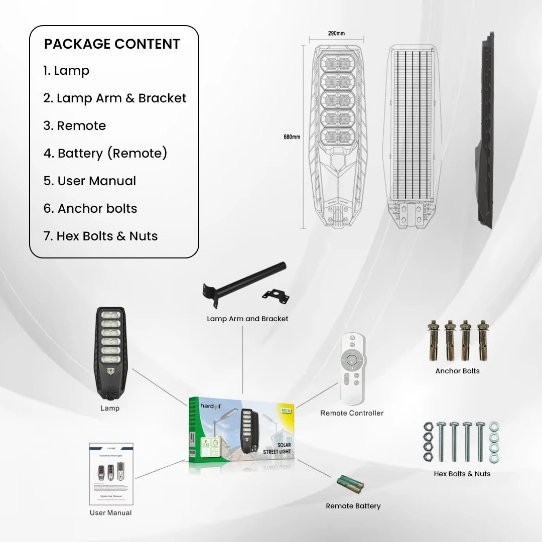NovusTech 500W All-in-One Solar Street Light – ABS - Image 7