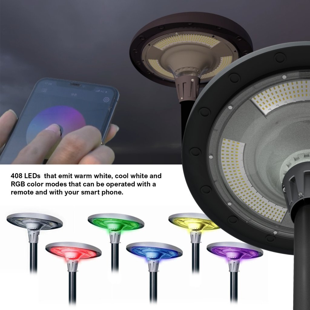 NovusTech 1200W Solar UFO Light – Waterproof LED | Solar Light for Home & Garden Outdoor India Warm/Cool White+RGB (Refurbished) - Image 7