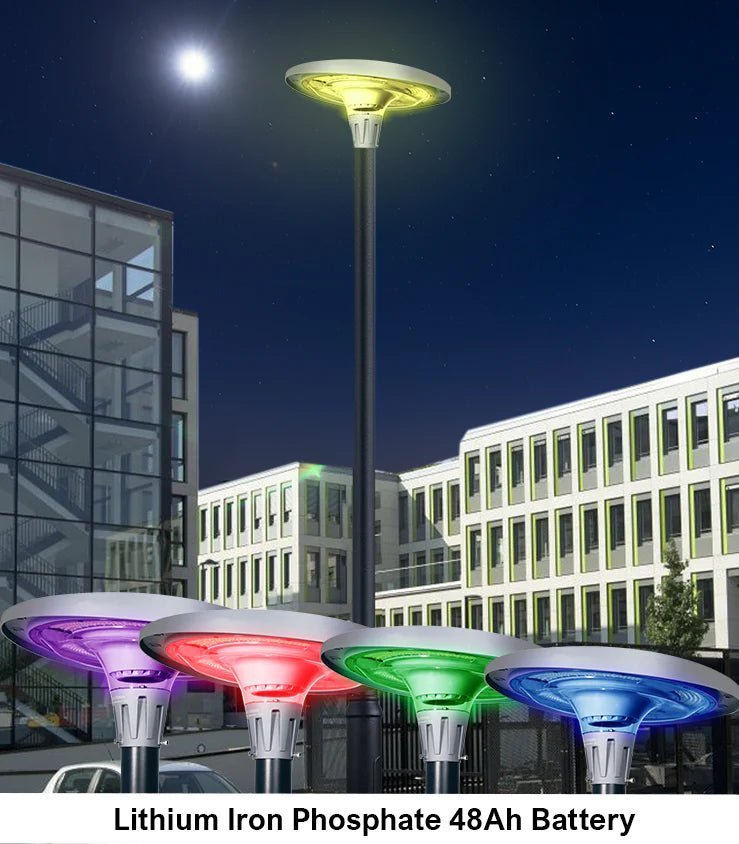 NovusTech 1200W Solar UFO Light – Waterproof LED | Solar Light for Home & Garden Outdoor India Warm/Cool White+RGB (Refurbished) - Image 2