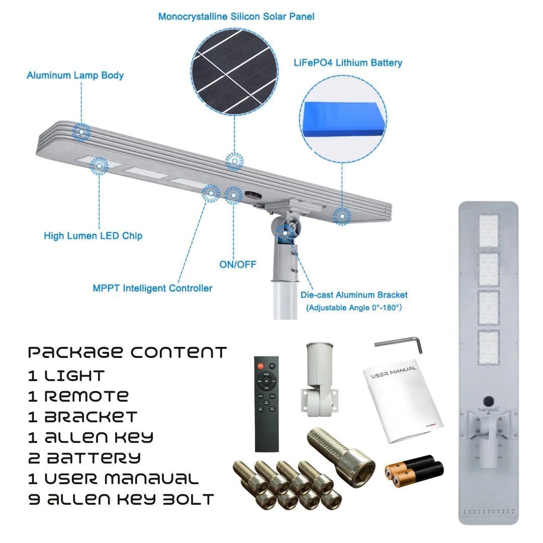 NovusTech 250W All-in-One Solar Street Light – Aluminium Body - Image 6