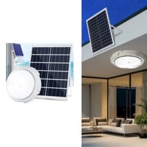 NovusTech 40W Solar Ceiling Light – Outdoor & Indoor LED Waterproof | Solar Light for Home & Garden India (Refurbished)