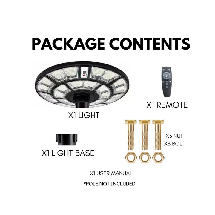 NovusTech 500W Solar UFO Light – Waterproof LED | Solar Light for Home & Garden Outdoor India (Cool White - Image 4