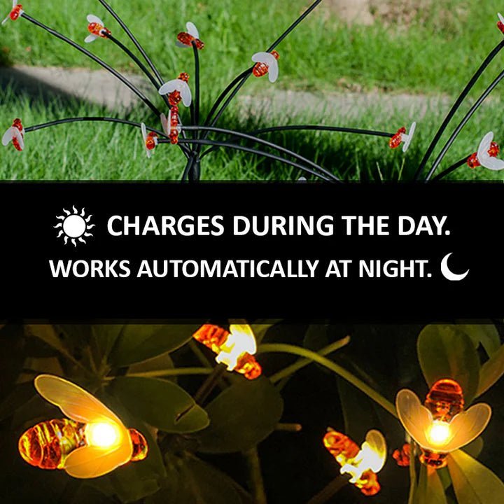 NovusTech 24 LED Solar Honey Bee Garden Light Stake – Waterproof | Solar Light for Home & Garden India (Set of 4) - Image 7