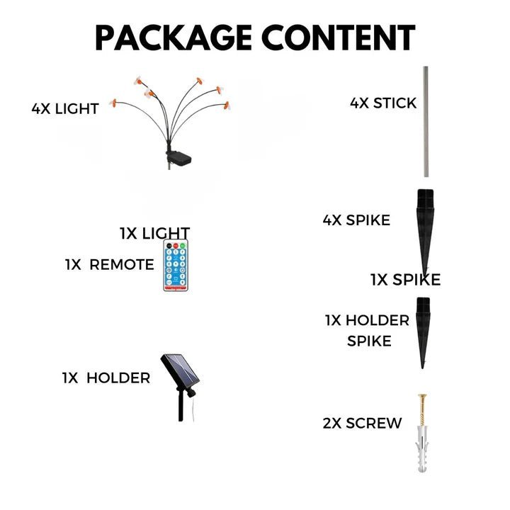 NovusTech 24 LED Solar Honey Bee Garden Light Stake – Waterproof | Solar Light for Home & Garden India (Set of 4) - Image 4
