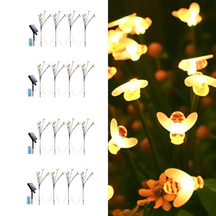 NovusTech 24 LED Solar Honey Bee Garden Light Stake – Waterproof | Solar Light for Home & Garden India (Set of 4) - Image 13
