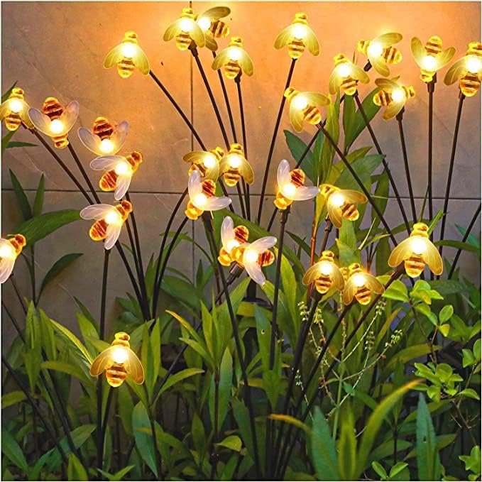 NovusTech 24 LED Solar Honey Bee Garden Light Stake – Waterproof | Solar Light for Home & Garden India (Set of 4) - Image 9