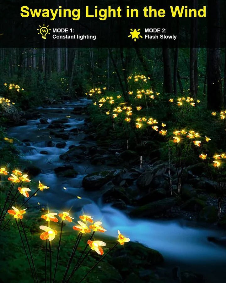 NovusTech 24 LED Solar Honey Bee Garden Light Stake – Waterproof | Solar Light for Home & Garden India (Set of 4) - Image 8