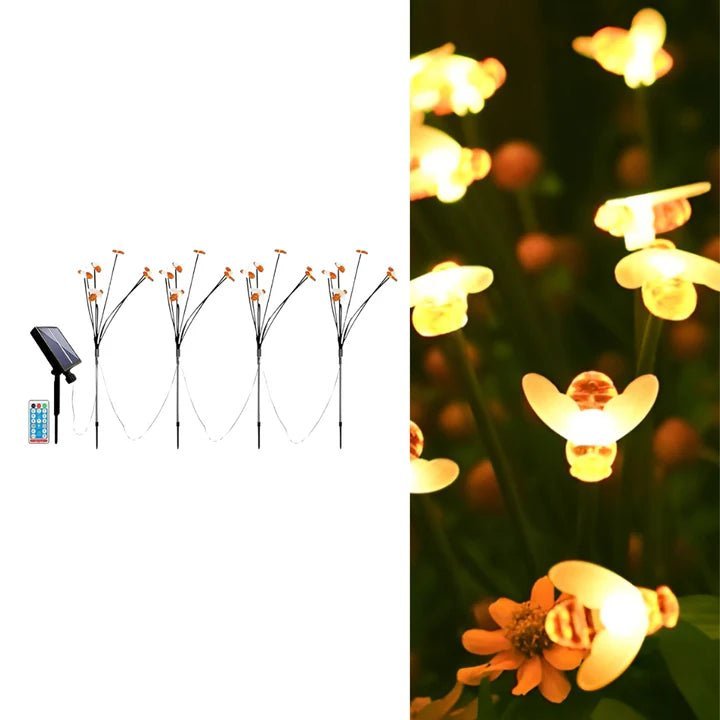 NovusTech 24 LED Solar Honey Bee Garden Light Stake – Waterproof | Solar Light for Home & Garden India (Set of 4) - Image 17
