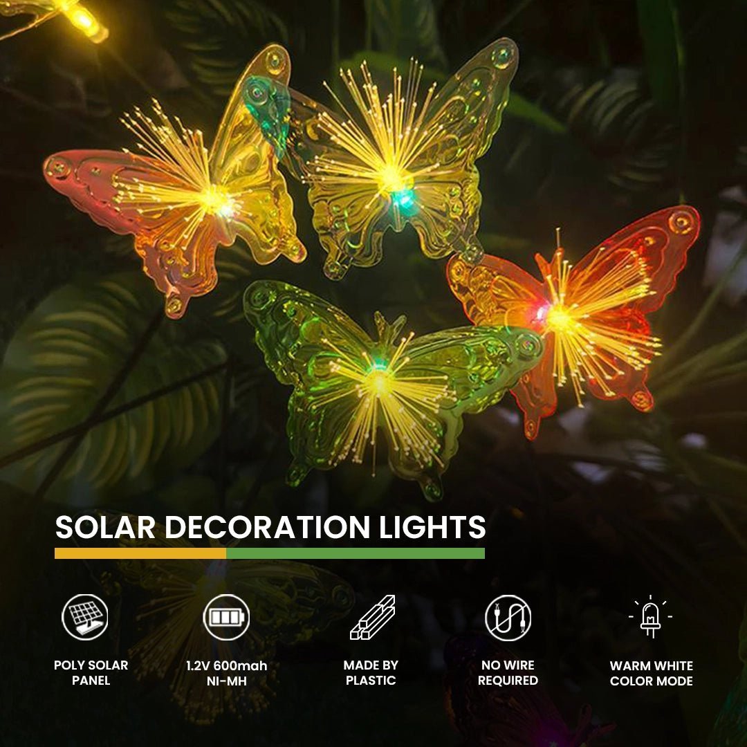 NovusTech Solar Fibre Butterfly Decorative Light – Warm White - Image 2