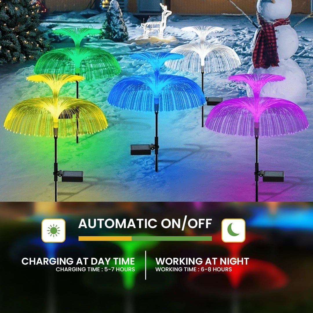 NovusTech Solar Jellyfish Fountain Decorative Light – 7 Color Double Layer - Image 5