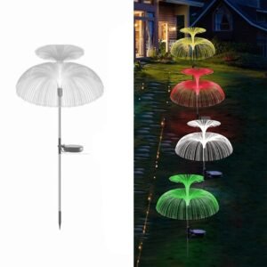 NovusTech Solar Jellyfish Fountain Decorative Light – 7 Color Double Layer