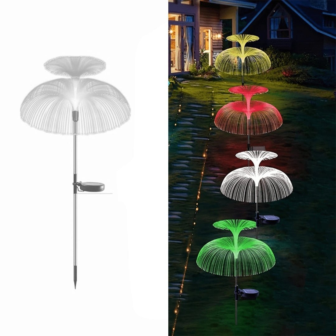 NovusTech Solar Jellyfish Fountain Decorative Light – 7 Color Double Layer