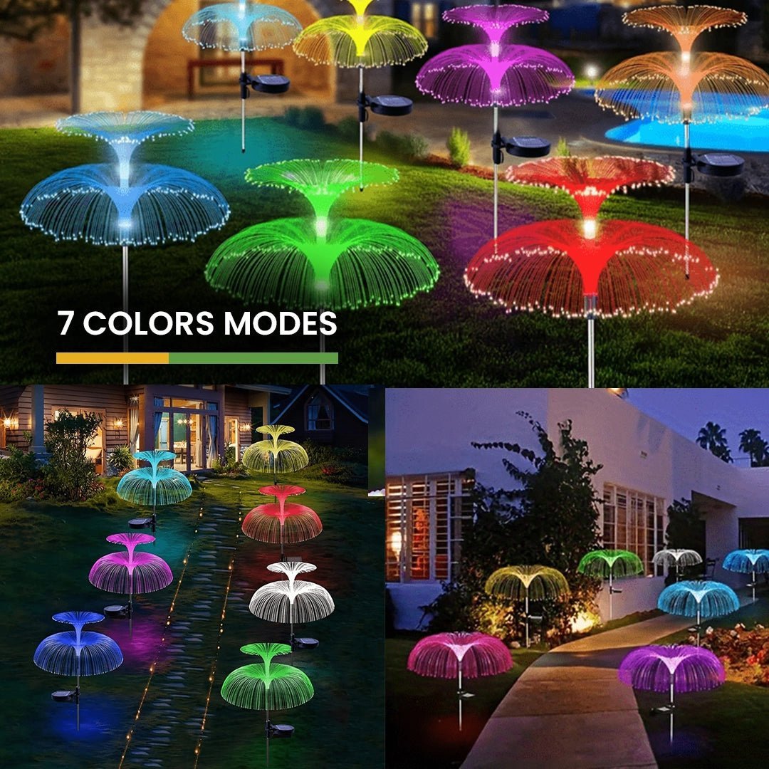 NovusTech Solar Jellyfish Fountain Decorative Light – 7 Color Double Layer - Image 4