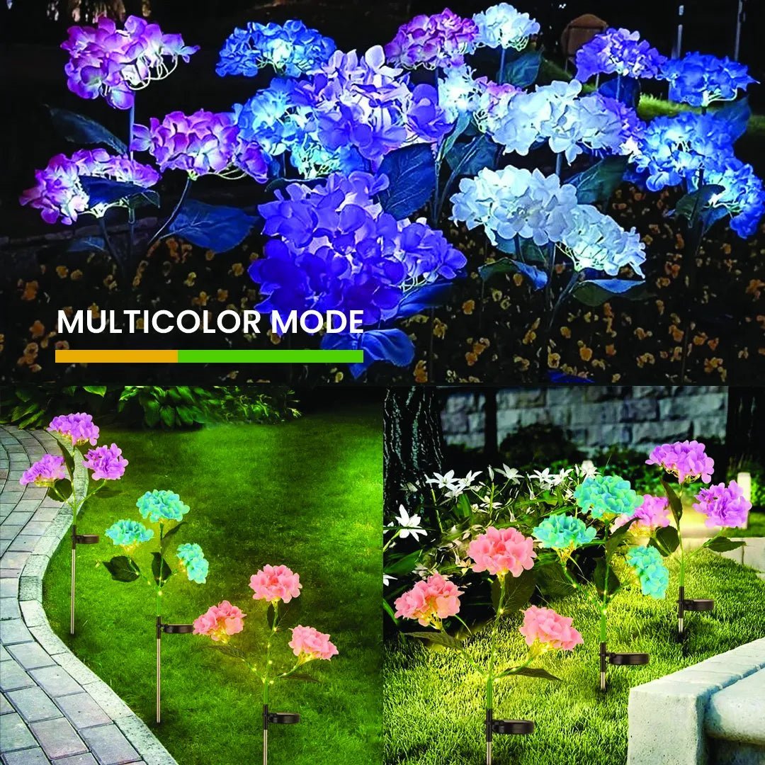 NovusTech Solar Hydrangea Flower Decorative Light – RGB Lavender - Image 4