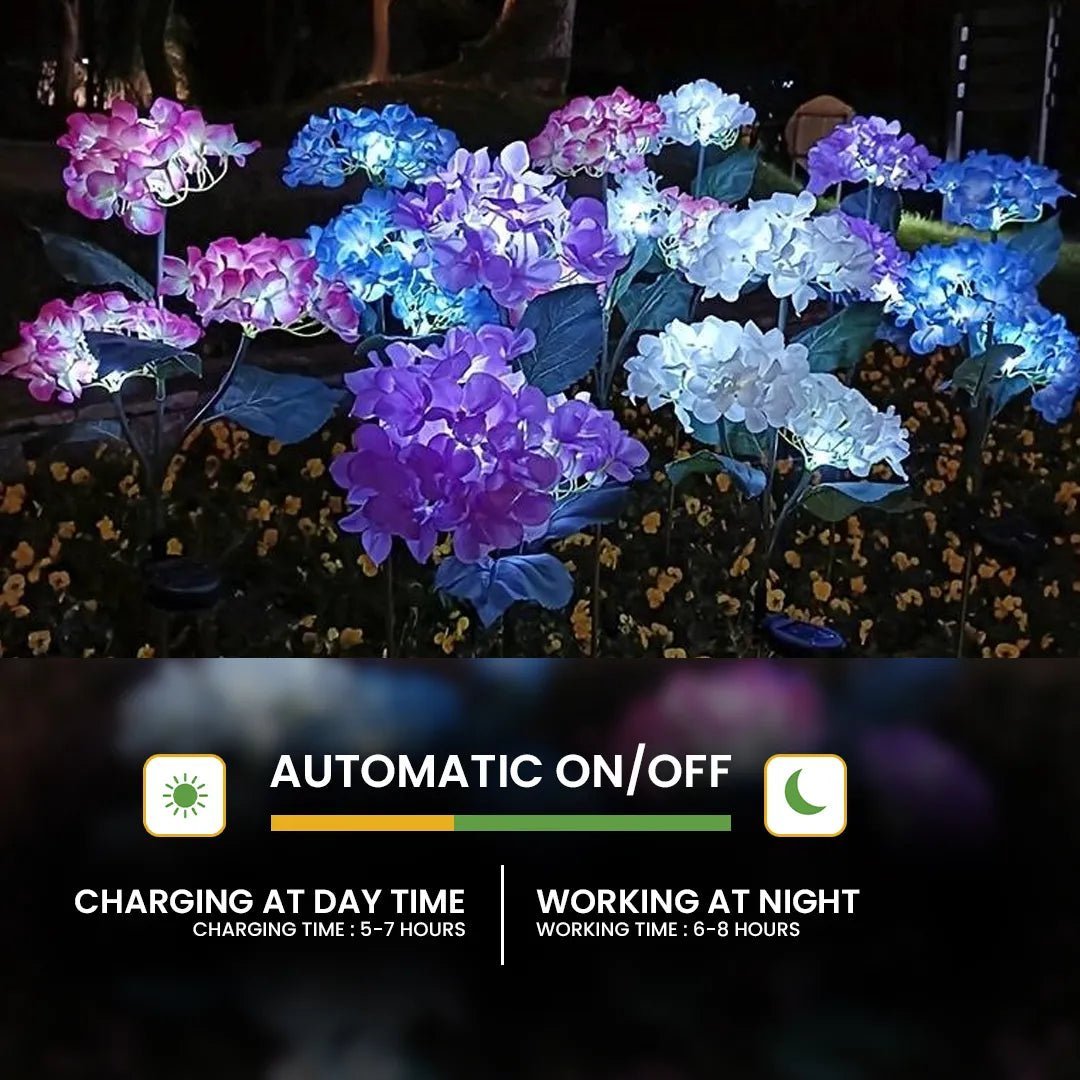 NovusTech Solar Hydrangea Flower Decorative Light – RGB Lavender - Image 5