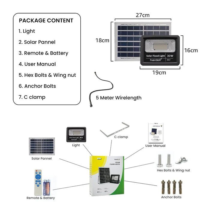 NovusTech 30W Solar Flood Light – Remote Control - Image 5