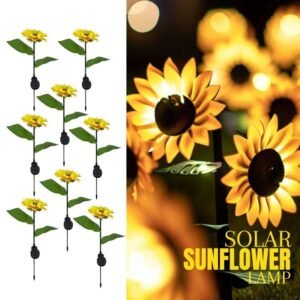 NovusTech 9 LED Solar Sunflower Light Outdoor – Waterproof | Solar Light for Home & Garden India (Refurbished)