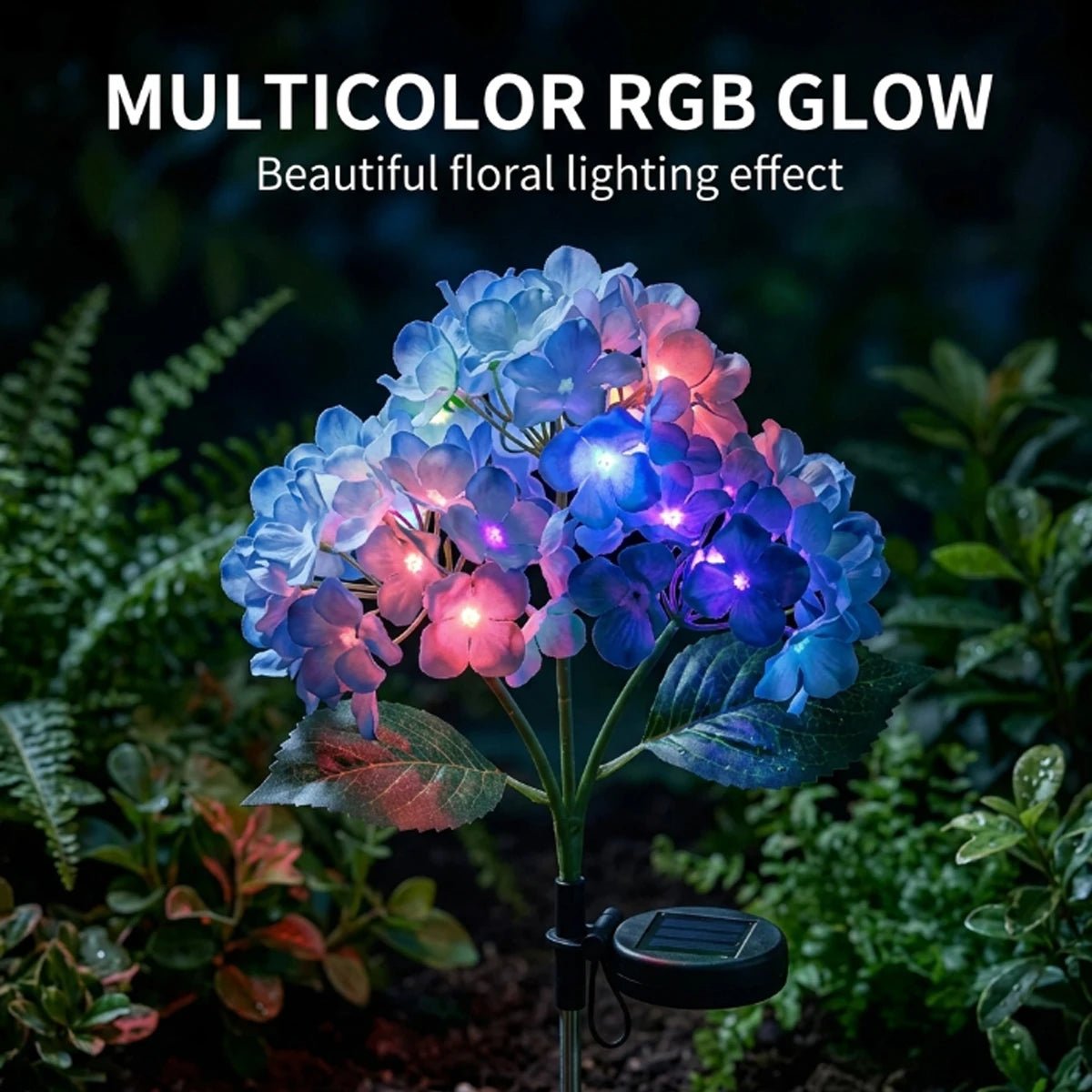 NovusTech Solar Hydrangea Flower Decorative Light – RGB - Image 8